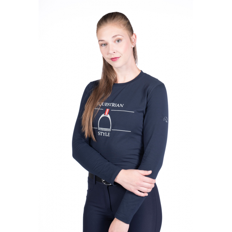 Polo manches longues equine sports hkm-Polos  T-shirts